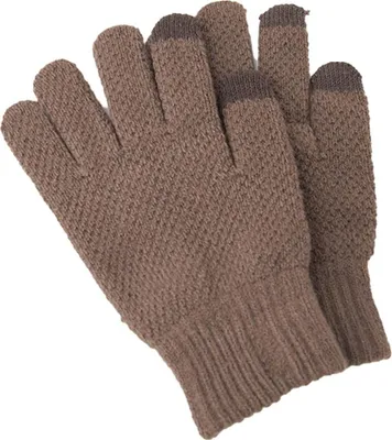 Produktbild von Winter-Touchscreen-Handschuhe. Warme, mit Wolle gefütterte Strickhandschuhe. Elastische Bündchen.