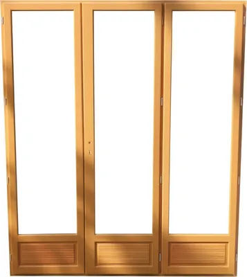 Image de Porte fenêtre Bois 3 Vantaux H215 x L180 Côtes Tableau