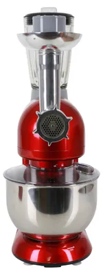 Obrázek produktu pro Klarstein hnětač, kuchyňský robot, 1800 W stroj na těsto, malý, 6 úrovní, šlehací metla, hnětací hák a hák na těsto, 5l mísa, planetární mixér, míchací stroj s mixérem, kuchyňský robot s 5l miskou