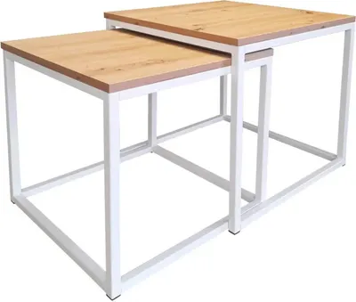 Obrázek produktu pro Konferenční stolek 2W1 dub craft bílá podnož