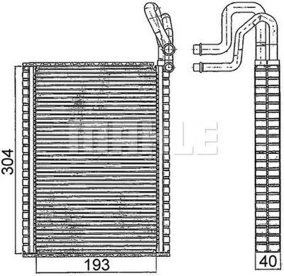 Obrázek produktu pro Výparník, klimatizační systém MAHLE AE 116 000S
