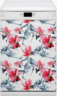 Produktbild von Küche Dekorative Magnete  Magnet Folie für Geschirrspüler 45x80 cm   - Musterblumen