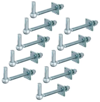 Produktbild von Alberts 10 x Kloben zum Durchschrauben, 180 mm, ohne Stütze, gelb verzinkt