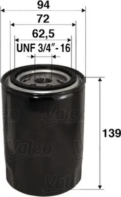 Produktbild von Ölfilter VALEO 586015 Anschraubfilter für VW Caddy III Kombi (2KB, 2KJ, 2CB, 2CJ) PASSAT Variant (3B6) GOLF III (1H1) GOLF II (19E, 1G1) PASSAT