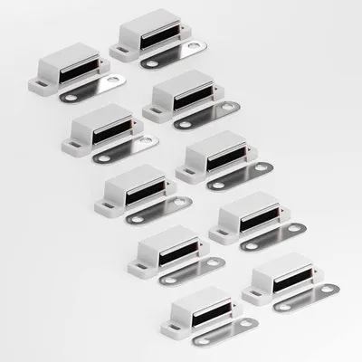 Zdjęcie produktu dla Magnetyczne zatrzaski do szafek lub drzwi – zestaw 10 magnetycznych zatrzasków do mebli