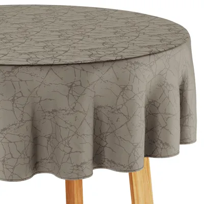 Zdjęcie produktu dla Obrus okrągły, 100 x 100 cm, beżowy, nadający się do prania