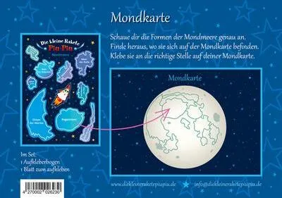 Produktbild von Aufkleber-Set Mondkarte, 15 x 21 cm