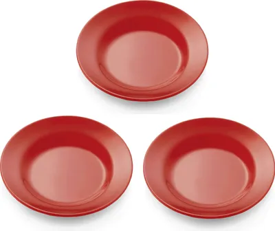 Produktbild von Melamin-Teller flach rot Ø 20 cm bunt Camping Party Kindergeburtstag Picknick