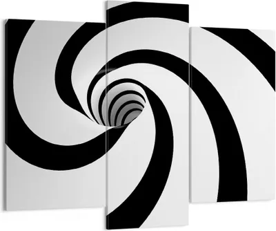 Produktbild von Bild auf Leinwand - Leinwandbild - Spirale Streifen Komposition - 130x100cm - Wand Bild - Wanddeko - Leinwanddruck - Bilder - Kunstdruck - Wanddekoration - Leinwand bilder - Wandkunst - CB130x100-2649