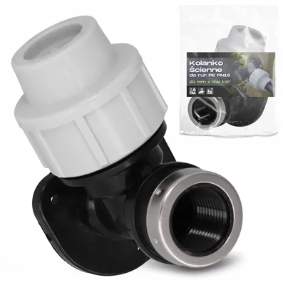 Produktbild von TRCR Wandkniestück PE-Rohr 20mm 1/2" IG PN16