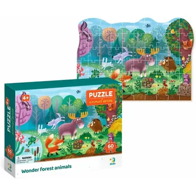 Produktbild von DODO Puzzle Tiere: Seltsame Waldtiere 60 Teile