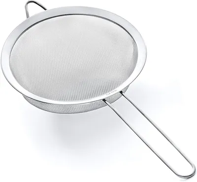 Produktbild von Feinmaschiges Sieb 24 cm, Premium 304 Edelstahl, langlebiges Küchenhilfsmittel, zum Sieben und Abspülen