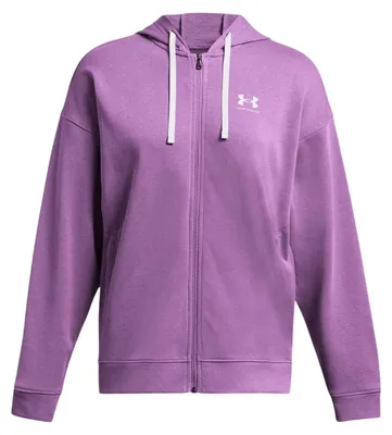 Produktbild von Under Armour - "Rival Terry" Hoodie mit durchgehendem Reißverschluss für Damen, Übergroß GT38493 (28 EU - 28 DE) (Violett)