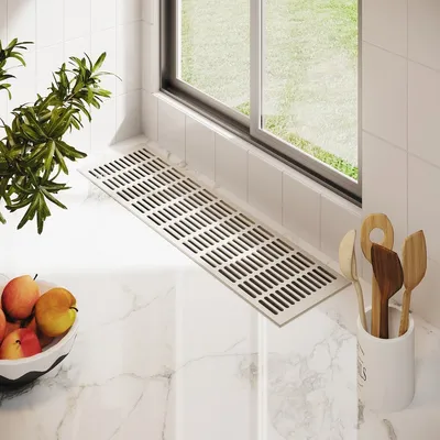Produktbild von Aluminium Lüftungsgitter 150mm x 200mm Stegblech Lüftung Heizungsdeckel Weiß RAL 9010
