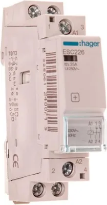 Productafbeelding van Hager installatieschakelaar 25A ESC226, 2 contacten, 230V