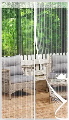 Produktbild von Magnetische Terrassentür, Insektenschutz, 90 x 200 cm, weiß, ohne Bohren