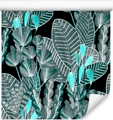Produktbild von 10m VLIES TAPETE Rolle Wohnzimmer Natur Exotisch Pflanzen Blätter XXL