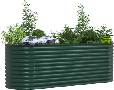 Immagine prodotto di vidaXL Aiuola rialzata verde 240 x 80 x 81 cm Acciaio