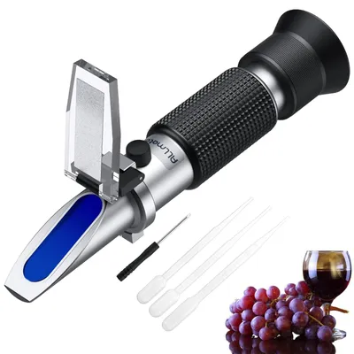 Weinrefraktometer 0–40 % Brix, 0–25 % Vol, ATC