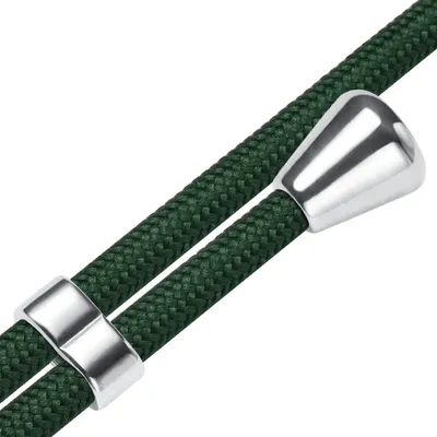 Produktbild von Handykette Backcover-Schutzhülle mit Band (Metall silberfarben) für Sony Xperia 1 V (6.5'') - dunkelgrün
