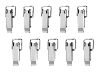 Immagine prodotto di Alberts 852108 Serratura per casse, senza gancio di chiusura, acciaio inossidabile, 94 x 20 mm, set di 10