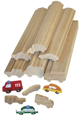 Produktbild von Eduplay Holzfahrzeuge Bastelset - kreative Formen für Kinder