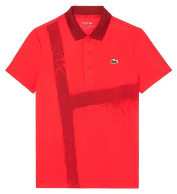 Image de Lacoste - Polo « Novak Djokovic » pour homme, coupe classique, manches courtes GT14960 (XL) (rouge)