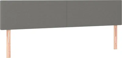 Produktbild von vidaXL Kopfteile Dunkelgrau 160x5x78/88 cm Stoff