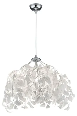 Zdjęcie produktu dla Lampa wisząca LEAVY srebrno-biała 1xE27x28W metal wym:150x38x38cm IP20 RL