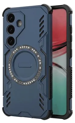 Zdjęcie produktu dla Techsuit ArmorMag etui z uchwytem Samsung Galaxy S25 FE - niebieskie