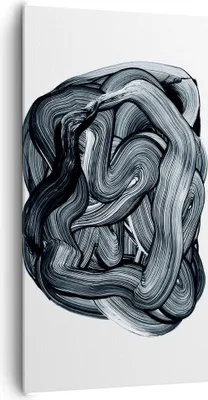 Produktbild von Bild auf Leinwand - Leinwandbild - Einteilig - Abstraktion schwarz verschwommen - 65x120cm - Wand Bild - Wanddeko - Wandbilder - Leinwanddruck - Bilder - Wanddekoration - Leinwand bilder PA65x120-4874