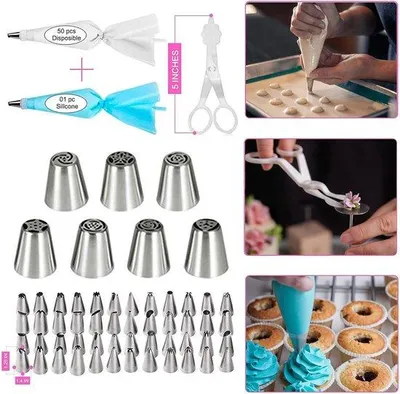 Produktbild von Bakset für Anfänger mit 124 Teilen, inkl. Taartplatten und Dekorationen