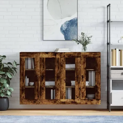Produktbild von vidaXL Wandschränke 2 Stk. Räuchereiche Holzwerkstoff