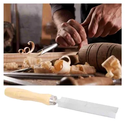 Produktbild von Flache Diamantfeile aus Kohlenstoffstahl mit Holzgriff für die Holzbearbeitung