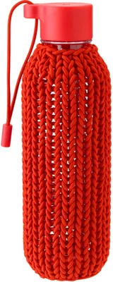 Produktbild von Rig-Tig Trinkflasche Catch-It, Wasserflasche mit Strickhülle, Flasche, Tritan, Warm Red, 600 ml, Z00270-2
