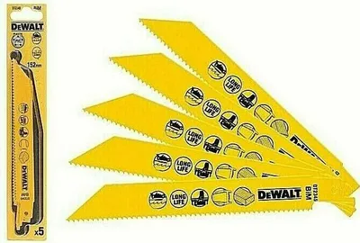 Produktbild von DeWALT DT2345-QZ, Jigsaw blade, Aluminium, Glasfaserverstärkter Kunststoff, Holz, Hochgeschwindigkeitsstahl (HSS), Schwarz, 15,2 cm, 2,5 mm
