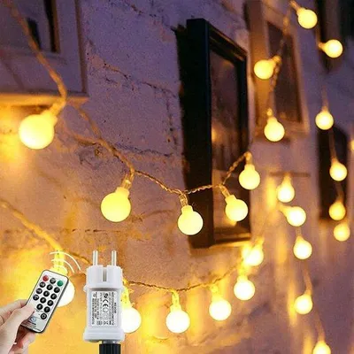 Immagine prodotto di Luci natalizie: filone luminoso a LED bianco caldo da 12 m