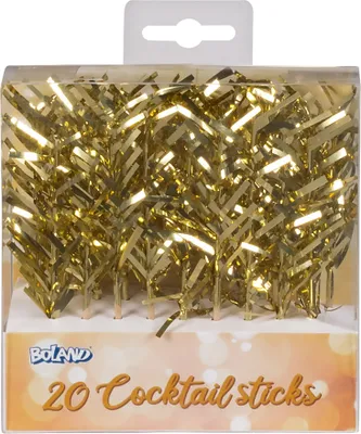 Produktbild von 20 Cocktail-Spiesser - 10 cm Picker | Gold