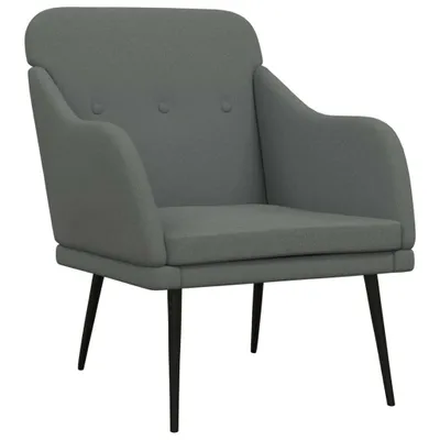 Image de Fauteuil Gris foncé 63x76x80 cm Tissu