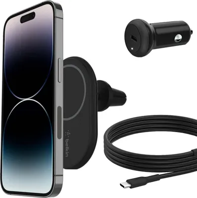 Produktbild von Belkin WIC004BTBK, Auto, USB, Kabelloses Aufladen, 1,2 m, Schwarz