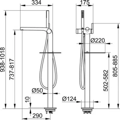 Produktbild von KEUCO 51527210100 EHM-Wannenmischer Edition 400 51527,