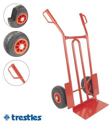 Produktbild von TRESTLES Sackkarre pannensicher Transportkarre Stapelkarre Profi 250 kg S01 rot