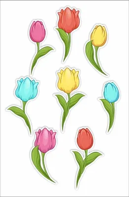 Immagine prodotto di Decorazione bifacciale per finestre - Tulipani 02 8pz