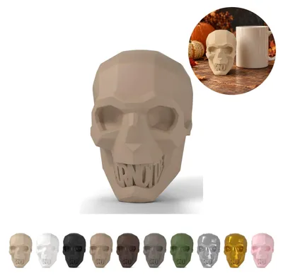 Zdjęcie produktu dla Czaszka dekoracyjna „To Be or Not To Be”, 8,4 cm, PLA – Dąb