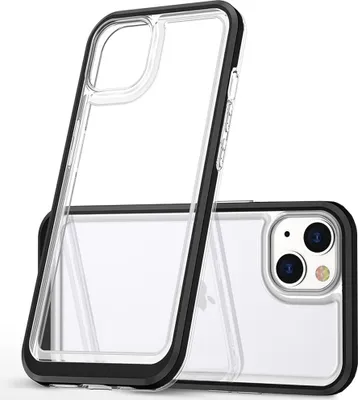 Image de Clear 3In1 Iphone 14 Silicone Case with Frame Noir