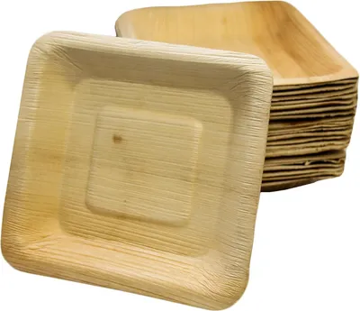 Produktbild von Quadratischer Palmblatt-Teller 19x19 cm, 25 mm tief, 100 Stück