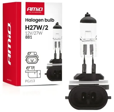 Productafbeelding van 1x AMiO H27W/2 gloeilamp, grootlicht, 12V, 27W, PGJ13, halogeen, artikelnummer 04413