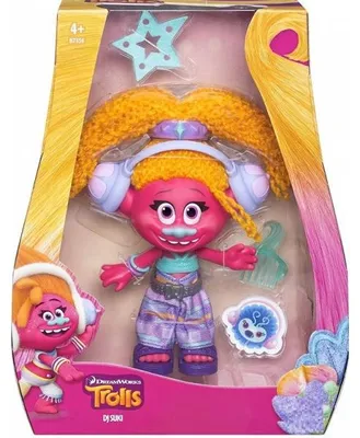 Image de Trolls dj suki - figurine 23 cm - dessin animé - hasbro b7356