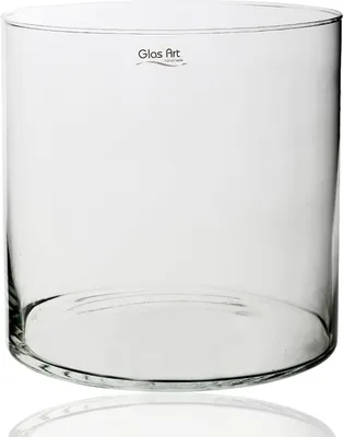 Produktbild von Glasvase Dekovase Klarglas Zylinder Deko-Glasbehälter Glas-Gefäß 20x20cm hoch Wohnzimmer