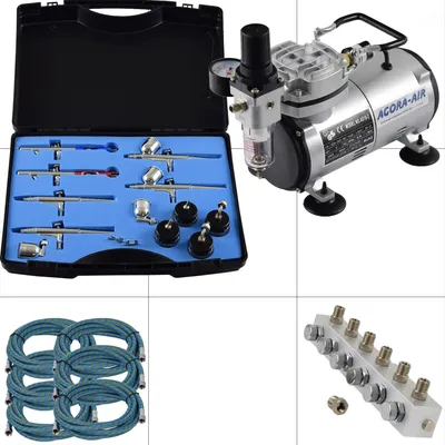 Produktbild von Agora-Tec® Airbrush Komplett-Set EXPERT XXII.1